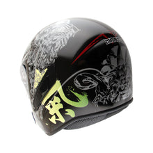 1Storm Motorcycle Open Face Fiber Glass Dual Visor Helmet HB_609 Scooter Classical Knight Bike Samurai + One Extra Clear Shield