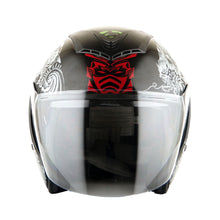 1Storm Motorcycle Open Face Fiber Glass Dual Visor Helmet HB_609 Scooter Classical Knight Bike Samurai + One Extra Clear Shield