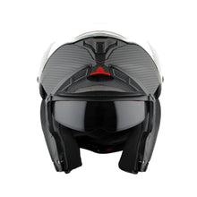 Martian Genuine Real Carbon Fiber Motorcycle Modular Flip up Full Face Helmet + Motorcycle Bluetooth Headset: HB-BMF-B10 Matt Carbon Black
