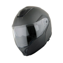 Martian Genuine Real Carbon Fiber Motorcycle Modular Flip up Full Face Helmet + Motorcycle Bluetooth Headset: HB-BMF-B10 Matt Carbon Black