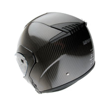 Martian Genuine Real Carbon Fiber Motorcycle Modular Flip up Full Face Helmet + Motorcycle Bluetooth Headset: HB-B1 Glossy Carbon Black