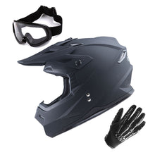 1Storm Youth Motocross Helmet BMX MX Bike Helmet Teenager Racing Style + MX Goggles + MX Skeleton Gloves Bundle: HF801Youth