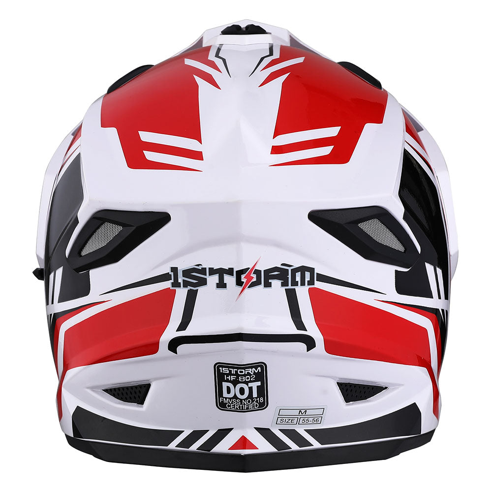 1Storm Dual Sport Motorcycle Motocross Off Road Full Face Helmet Dual Visor HF802 + Motorcycle Bluetooth Headset