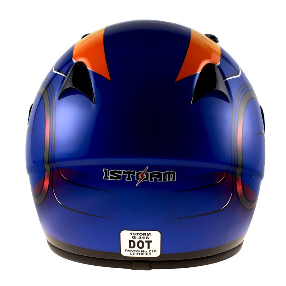 1Storm Motorcycle Motocross Street Bike BMX MX Youth Kids Full Face Helmet: HG316