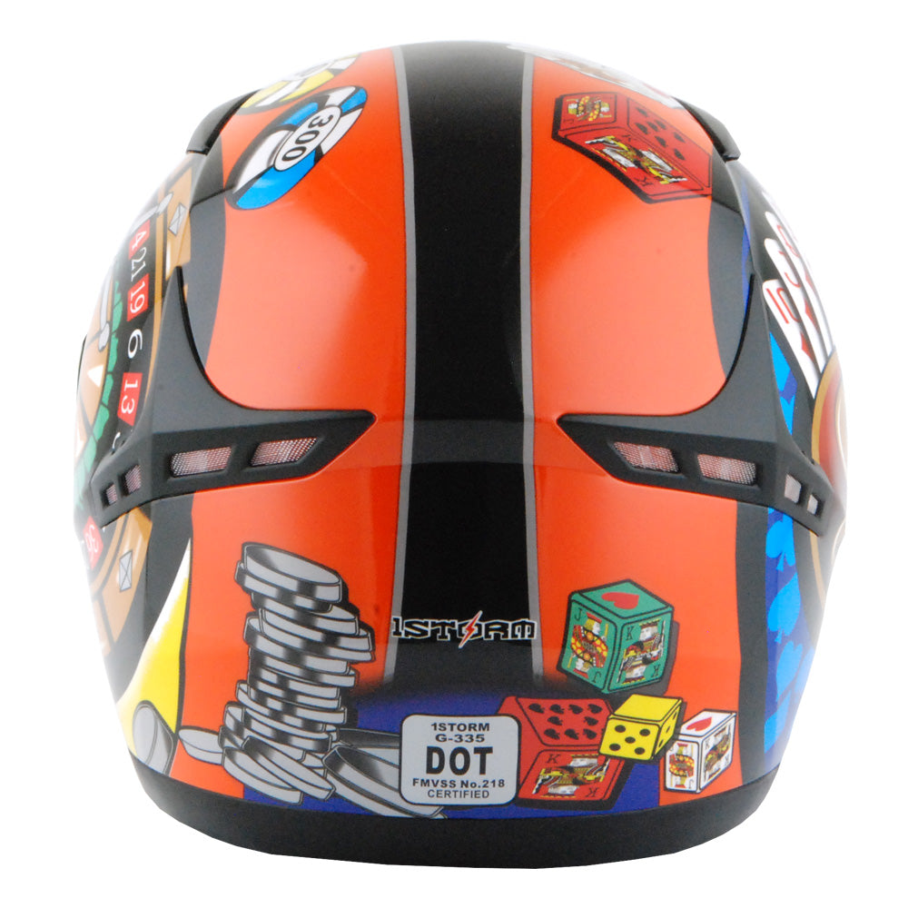 1STORM MOTORCYCLE FULL FACE HELMET BIKE BOOSTER HG335CLS
