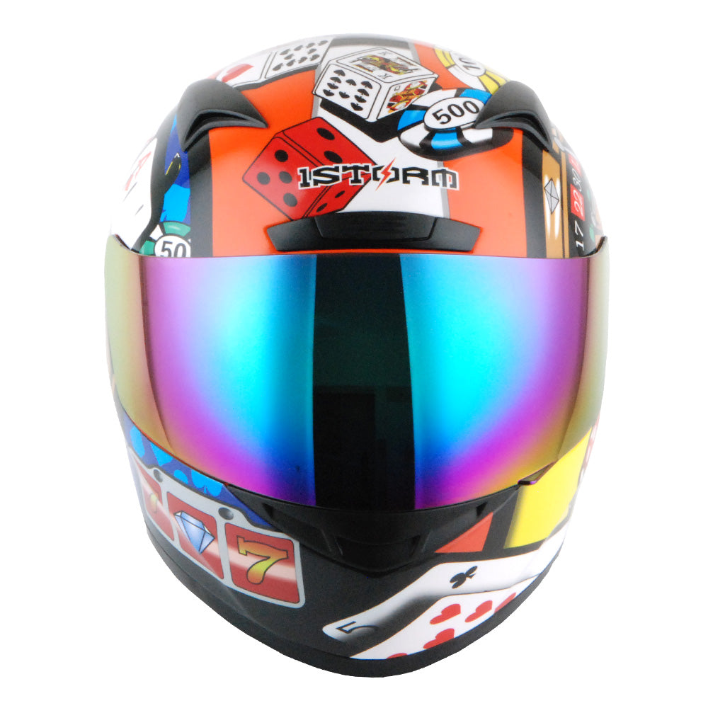 1STORM MOTORCYCLE FULL FACE HELMET BIKE BOOSTER HG335CLS