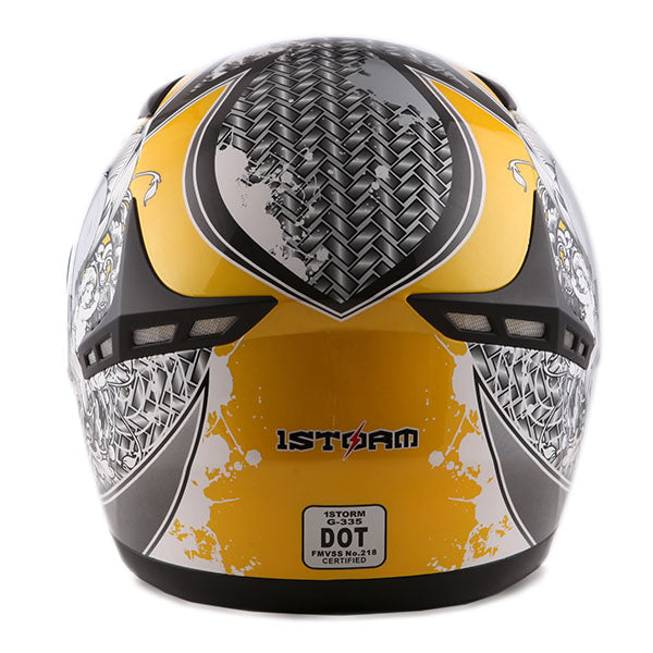 1STORM MOTORCYCLE BIKE FULL FACE HELMET BOOSTER: HG335ABS