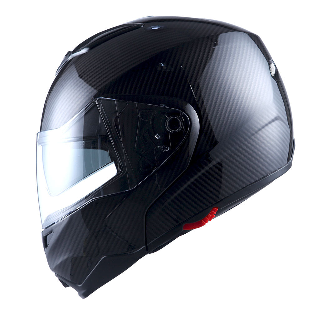 1Storm Motorcycle Street Bike Modular/Flip up Dual Visor/Sun Shield Full Face Helmet: HG339