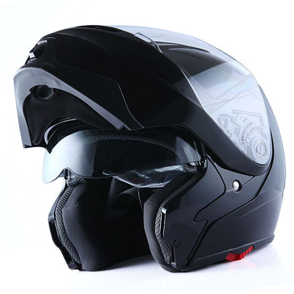 1Storm Motorcycle Street Bike Modular/Flip up Dual Visor/Sun Shield Full Face Helmet: HG339