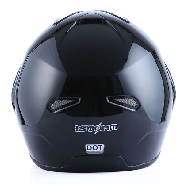 1Storm Motorcycle Street Bike Modular/Flip up Dual Visor/Sun Shield Full Face Helmet: HG339