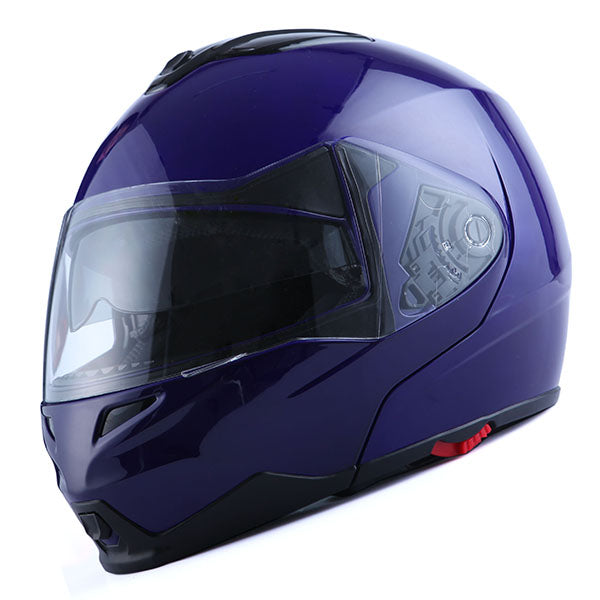 1Storm Motorcycle Street Bike Modular/Flip up Dual Visor/Sun Shield Full Face Helmet: HG339