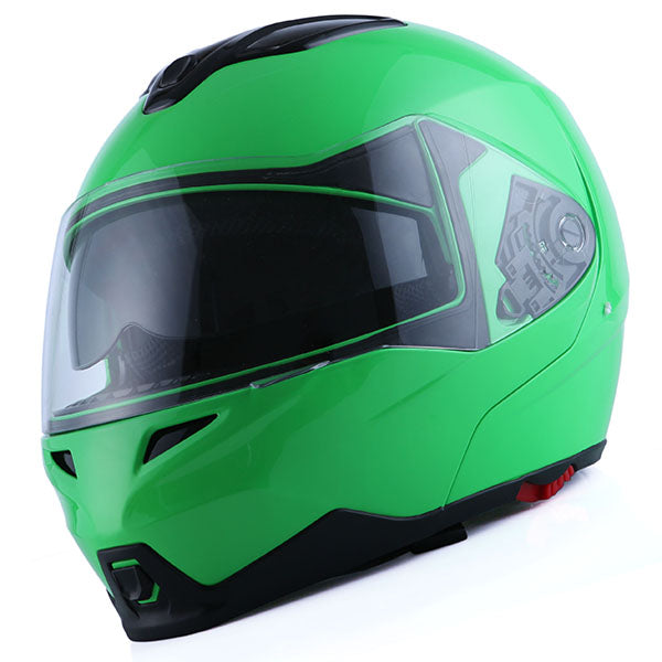 1Storm Motorcycle Street Bike Modular/Flip up Dual Visor/Sun Shield Full Face Helmet: HG339