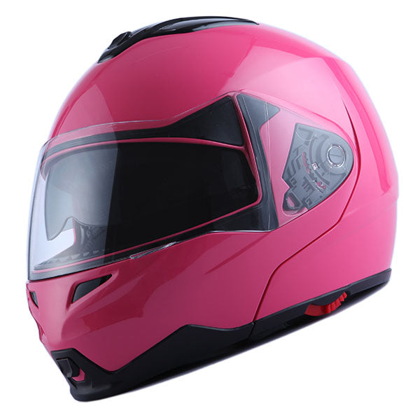 1Storm Motorcycle Street Bike Modular/Flip up Dual Visor/Sun Shield Full Face Helmet: HG339