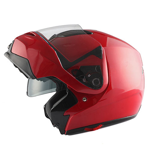 1Storm Motorcycle Street Bike Modular/Flip up Dual Visor/Sun Shield Full Face Helmet: HG339