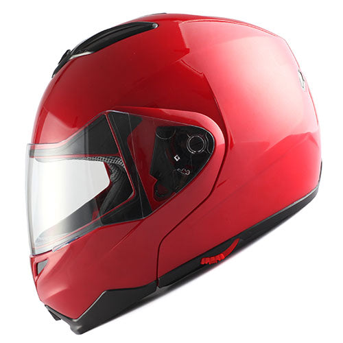 1Storm Motorcycle Street Bike Modular/Flip up Dual Visor/Sun Shield Full Face Helmet: HG339