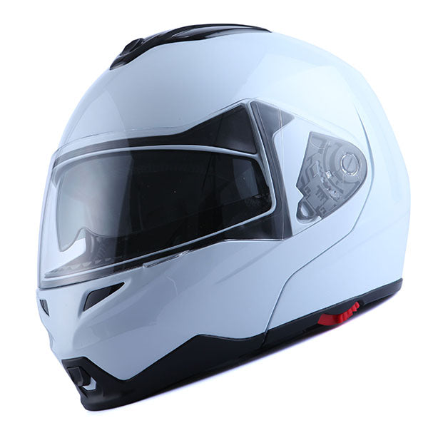 1Storm Motorcycle Street Bike Modular/Flip up Dual Visor/Sun Shield Full Face Helmet: HG339