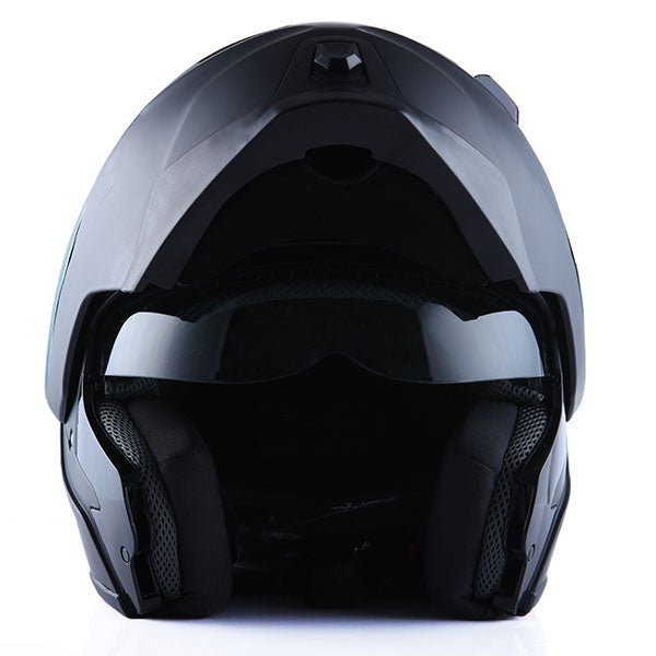 1Storm Motorcycle Street Bike Modular/Flip up Dual Visor/Sun Shield Full Face Helmet: HG339
