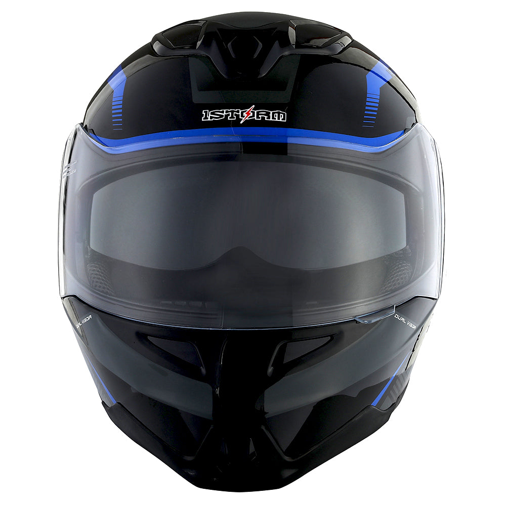 1Storm Motorcycle Street Bike Modular/Flip up Dual Visor/Sun Shield Full Face Helmet: HG339