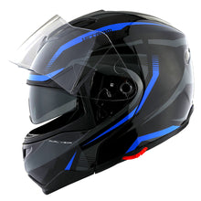 1Storm Motorcycle Street Bike Modular/Flip up Dual Visor/Sun Shield Full Face Helmet: HG339