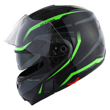 1Storm Motorcycle Street Bike Modular/Flip up Dual Visor/Sun Shield Full Face Helmet: HG339