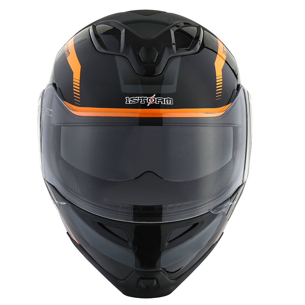 1Storm Motorcycle Street Bike Modular/Flip up Dual Visor/Sun Shield Full Face Helmet: HG339