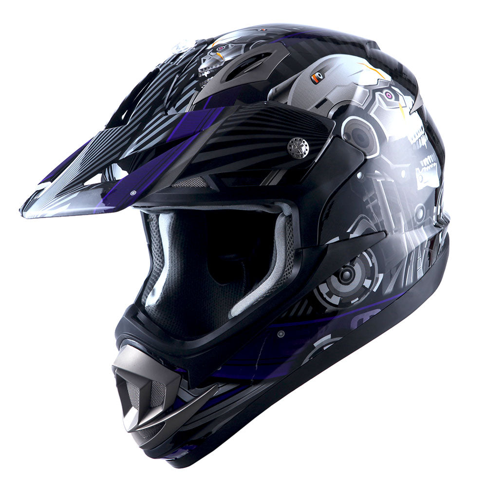 1Storm Adult Motocross Helmet Off Road MX BMX ATV Dirt Bike Mechanic: HGXP14B