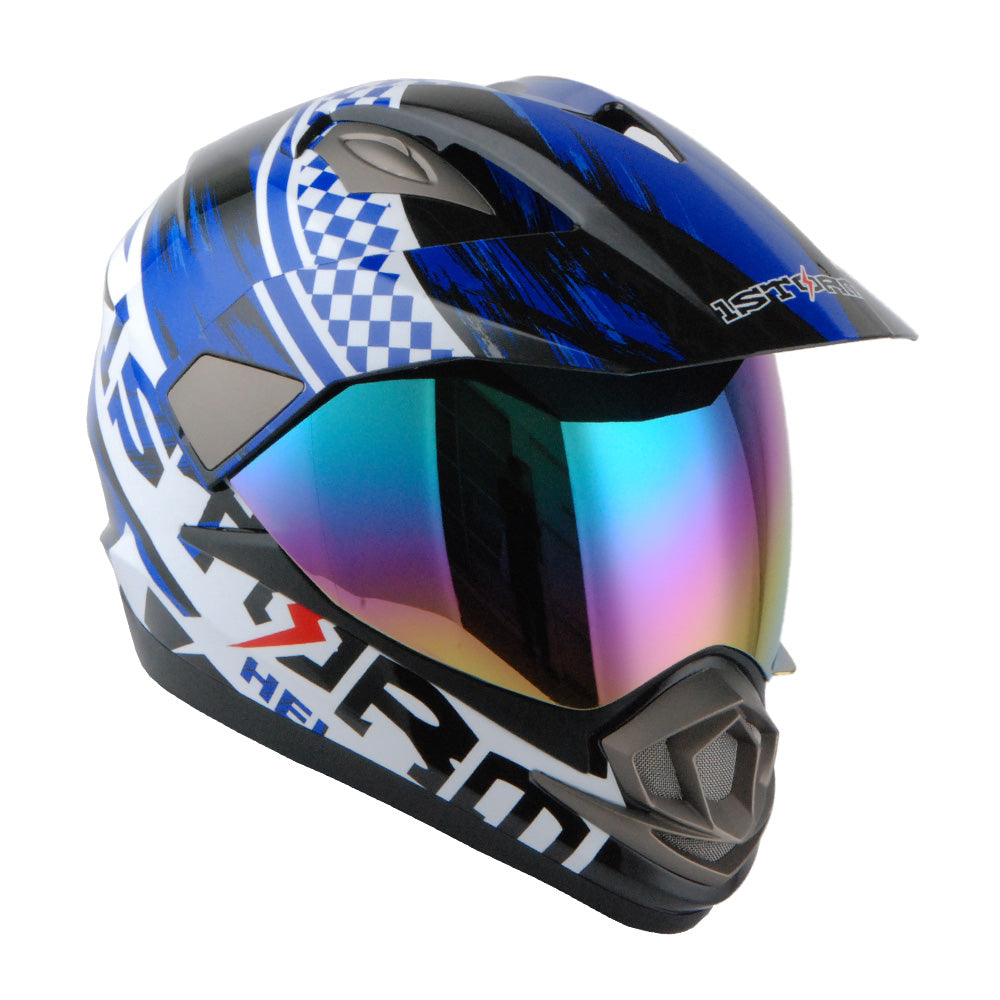 1Storm Dual Sport Helmet Motorcycle Full Face Motocross Off Road Bike: HGXP14A