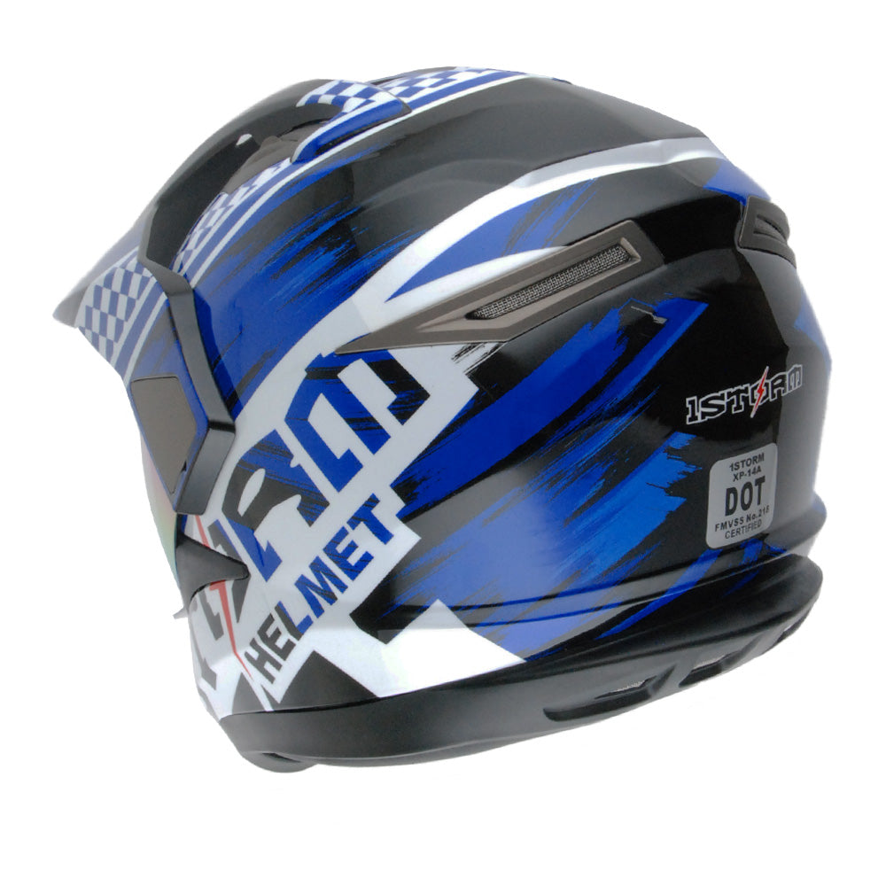 1Storm Dual Sport Helmet Motorcycle Full Face Motocross Off Road Bike: HGXP14A