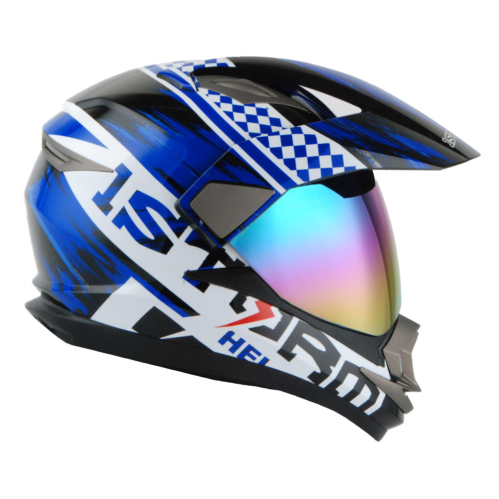 1Storm Dual Sport Helmet Motorcycle Full Face Motocross Off Road Bike: HGXP14A