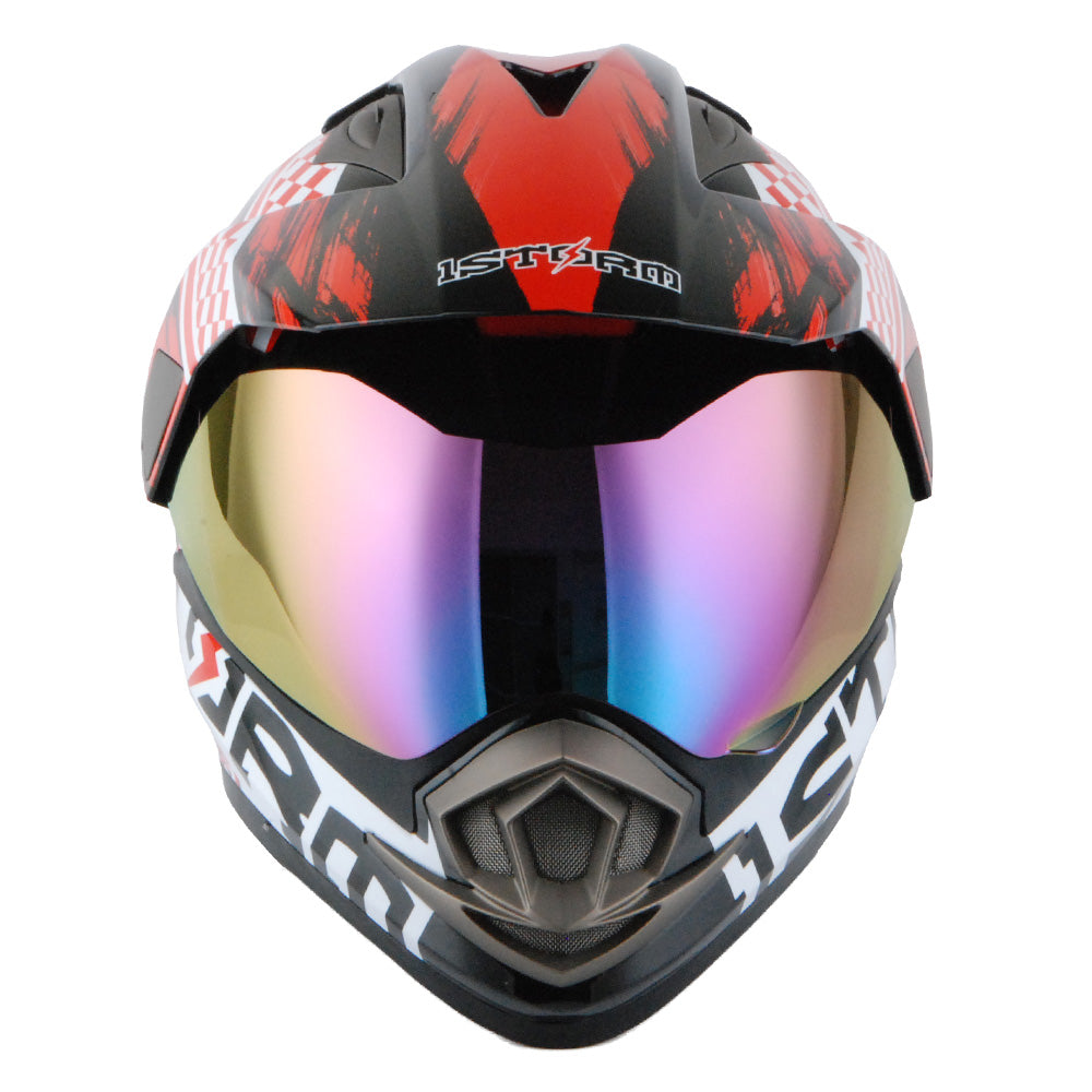 1Storm Dual Sport Helmet Motorcycle Full Face Motocross Off Road Bike: HGXP14A