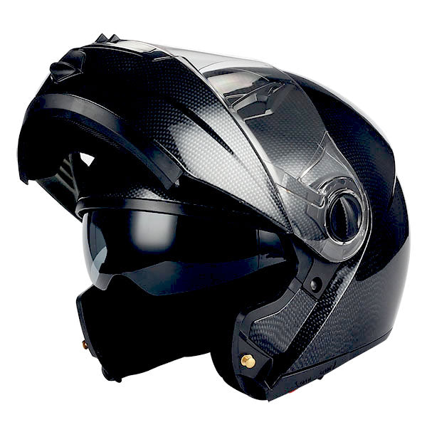 1Storm Commander Motorcycle Modular Full Face Helmet Flip up Dual Visor/Sun Shield: HJA113