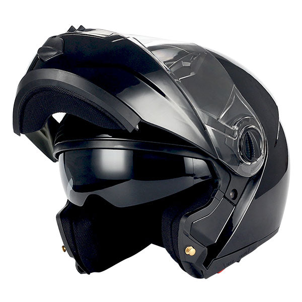 1Storm Commander Motorcycle Modular Full Face Helmet Flip up Dual Visor/Sun Shield: HJA113