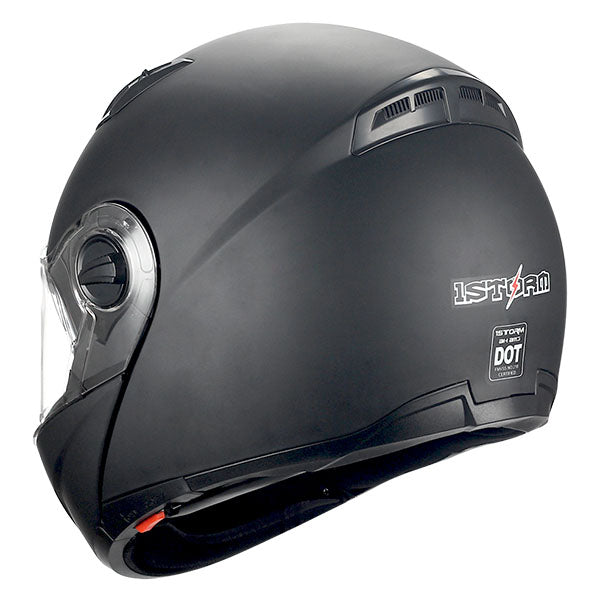 1Storm Commander Motorcycle Modular Full Face Helmet Flip up Dual Visor/Sun Shield: HJA113