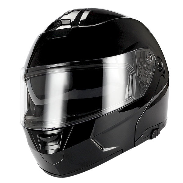1Storm Motorcycle Street Bike Modular/Flip up Dual Visor Sun Shield Full Face Helmet: HJA119