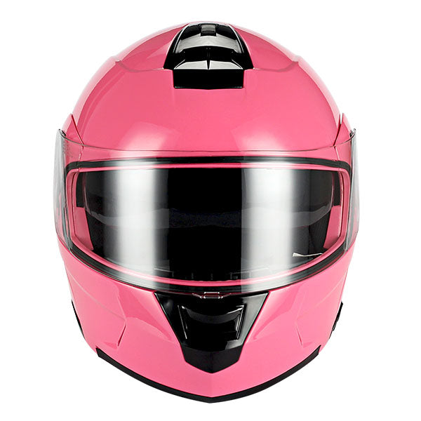 1Storm Motorcycle Street Bike Modular/Flip up Dual Visor Sun Shield Full Face Helmet: HJA119