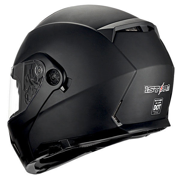 1Storm Motorcycle Street Bike Modular/Flip up Dual Visor Sun Shield Full Face Helmet: HJA119