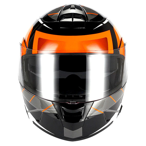 1Storm Motorcycle Street Bike Modular/Flip up Dual Visor Sun Shield Full Face Helmet: HJA119