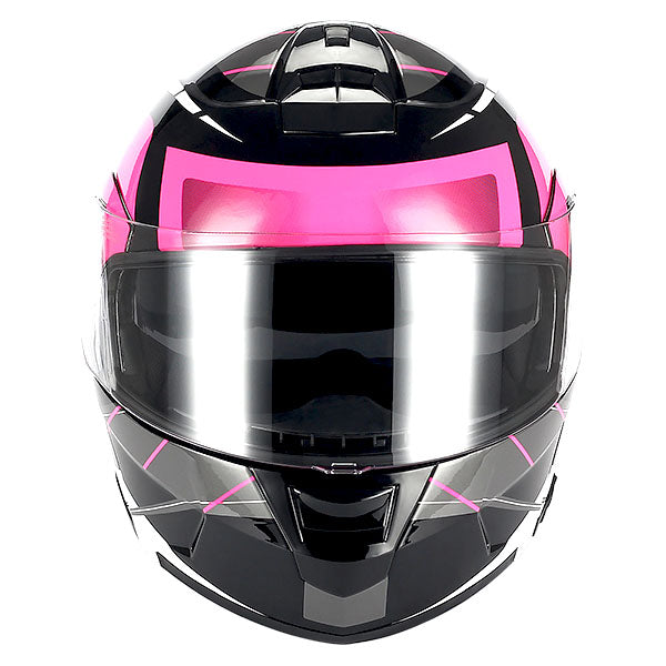 1Storm Motorcycle Street Bike Modular/Flip up Dual Visor Sun Shield Full Face Helmet: HJA119