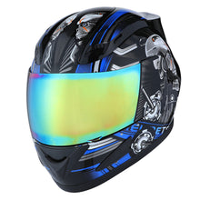 1Storm Motorcycle Bike Full Face Helmet Mechanic HJDJ11 + Motorcycle Bluetooth Headset