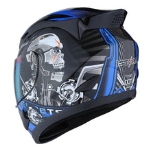 1Storm Motorcycle Bike Full Face Helmet Mechanic HJDJ11 + Motorcycle Bluetooth Headset