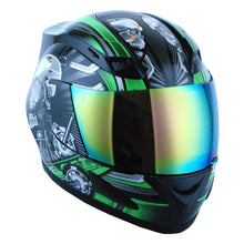 1Storm Motorcycle Bike Full Face Helmet Mechanic HJDJ11 + Motorcycle Bluetooth Headset