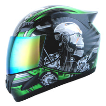 1Storm Motorcycle Bike Full Face Helmet Mechanic HJDJ11 + Motorcycle Bluetooth Headset