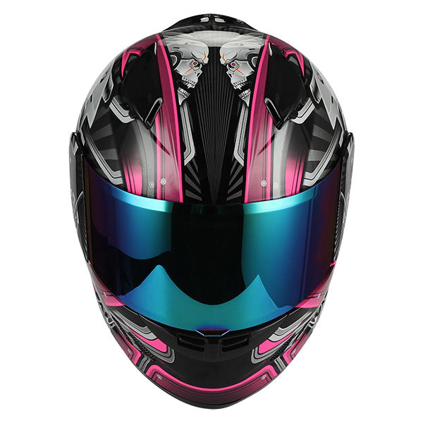 1Storm Motorcycle Bike Full Face Helmet Mechanic HJDJ11 + Motorcycle Bluetooth Headset