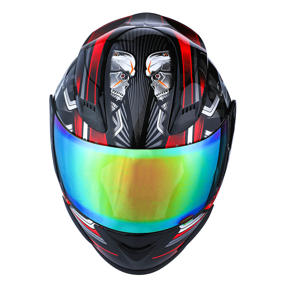 1Storm Motorcycle Bike Full Face Helmet Mechanic HJDJ11 + Motorcycle Bluetooth Headset