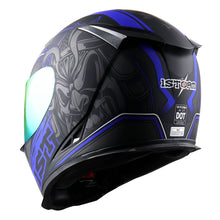 1Storm Motorcycle Full Face Helmet Skull King + One Extra Clear Shield: HJK311