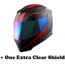 1Storm Motorcycle Full Face Helmet Skull King + One Extra Clear Shield: HJK311