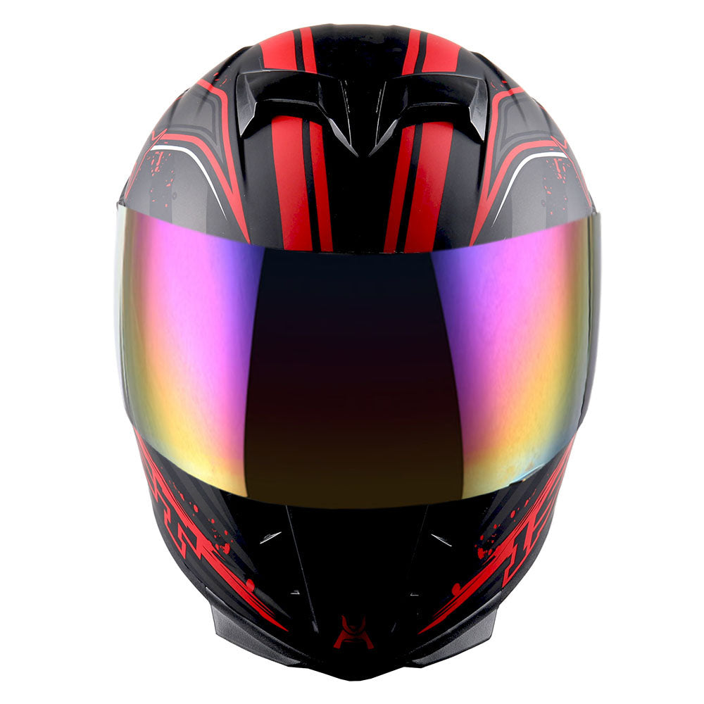 1Storm Motorcycle Full Face Helmet Skull King + One Extra Clear Shield: HJK311