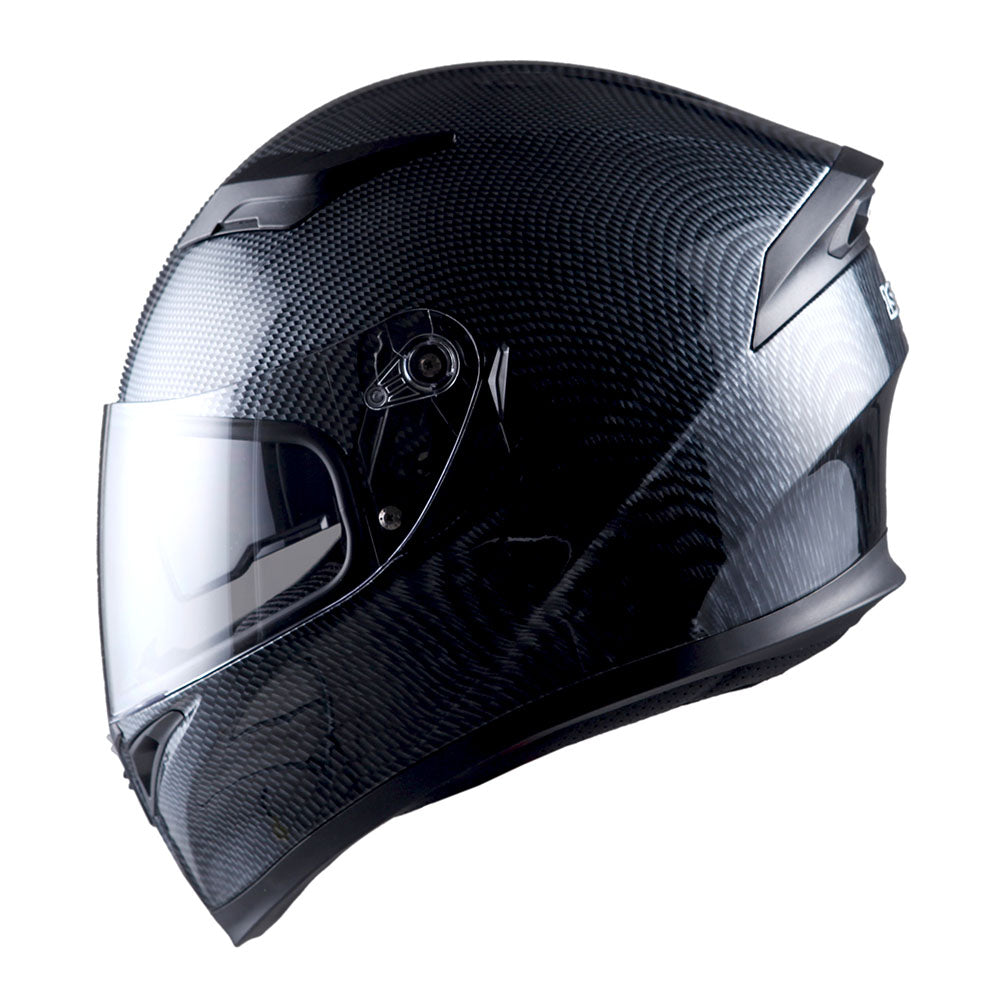 1Storm Motorcycle Full Face Flip up Dual Visor Helmet + Spoiler + Motorcycle Bluetooth Headset: HJK316