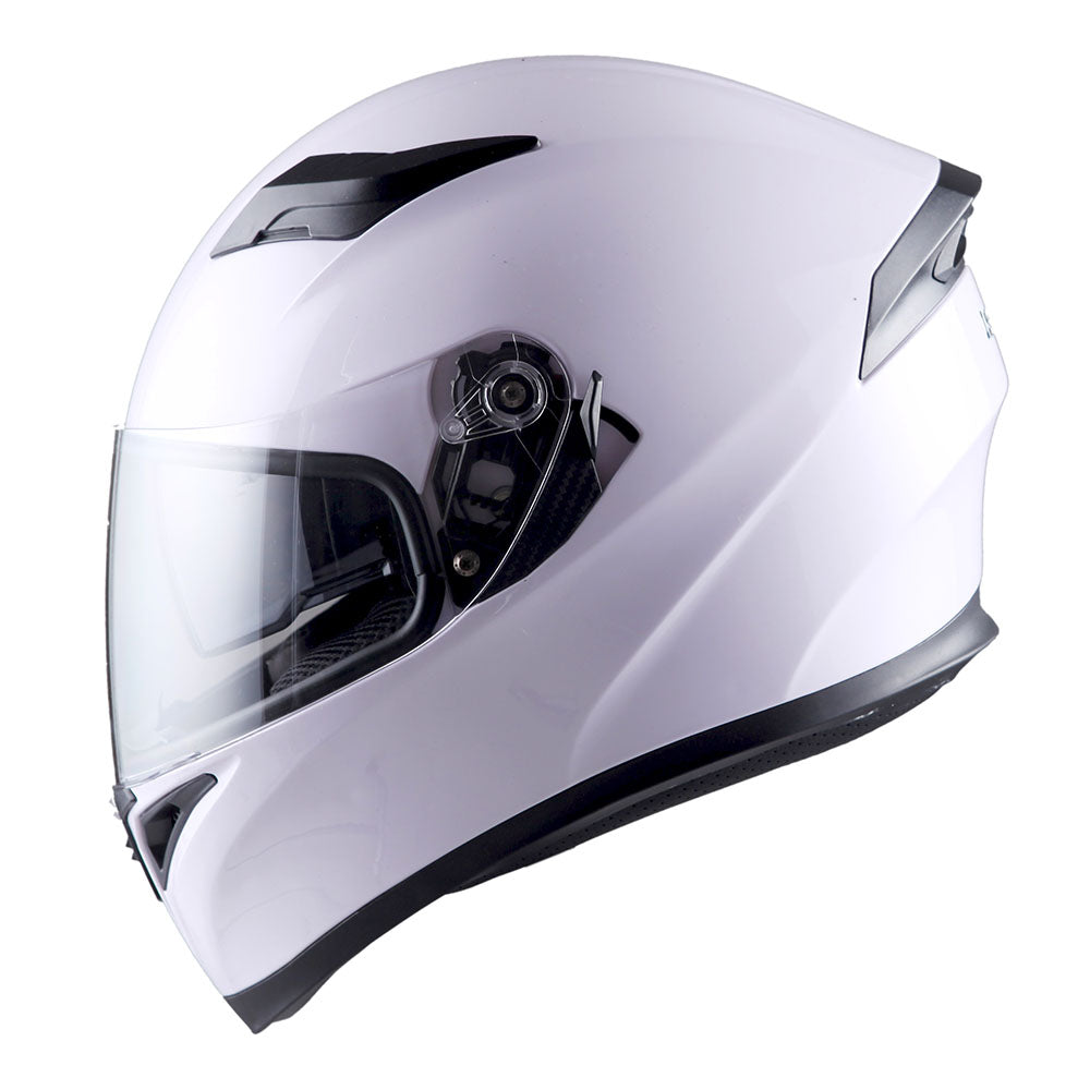 1Storm Motorcycle Full Face Flip up Dual Visor Helmet + Spoiler + Motorcycle Bluetooth Headset: HJK316