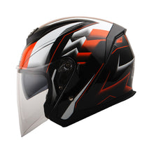 1Storm Motorcycle Open Face Helmet Scooter Classical Knight Bike Dual Lens/Sun Visor + Motorcycle Bluetooth Headset: HJK526
